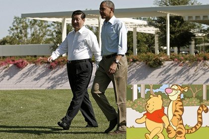 В Китае запретили картинку с Винни-Пухом и Си Цзиньпинем