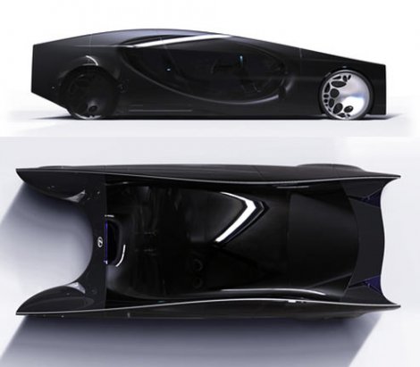 Lexus Nuaero: концепт автомобиля-катамарана из стекла
