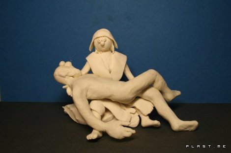 Пластилиновые пародии на известные скульптуры