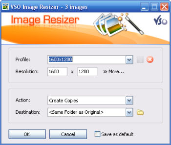VSO Image Resizer 4.0.0.3: бесплатная программа для работы с изображениями